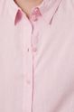 Koszula damska z konopi różowa pastelowy różowy