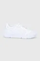 biały Sneakersy skórzane damskie białe Damski