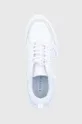 biały Sneakersy skórzane damskie białe