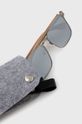 Okulary męskie przeciwsłoneczne szare Oprawki: 50 % Drewno, 50 % Metal, Szkła: 100 % Triacetat