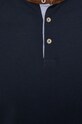Polo bawełniane męskie gładkie z domieszką elastanu granatowe RS22.POM401