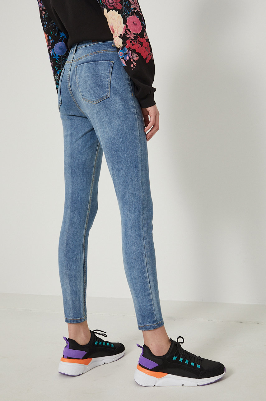 Jeansy damskie skinny niebieskie 98 % Bawełna, 2 % Elastan