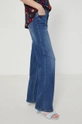 niebieski Jeansy damskie wide leg granatowe