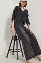 Jeansy damskie wide leg czarne czarny RS22.SJD302