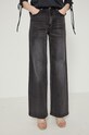 Jeansy damskie wide leg czarne RS22.SJD302 czarny RS22