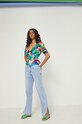 Jeansy damskie wide leg niebieskie RS22.SJD603 niebieski RS22