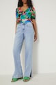 Jeansy damskie wide leg niebieskie niebieski RS22.SJD603