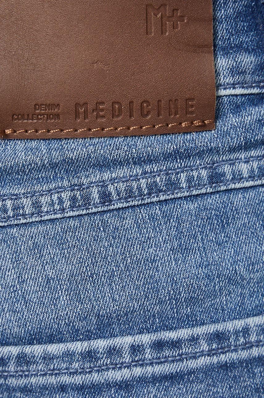 niebieski Jeansy męskie slim niebieskie