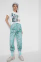 multicolor Spodnie Eviva L'arte dresowe damskie wzorzyste multikolor
