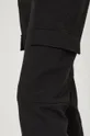 czarny Spodnie dresowe damskie gładkie z kieszeniami czarne