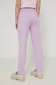 Spodnie dresowe damskie gładkie fioletowe 95 % Bawełna, 5 % Elastan
