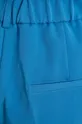 niebieski Spodnie damskie proste niebieskie