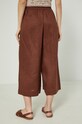 Odzież Spodnie lniane damskie high waist brązowe RS22.SPDA00 brązowy