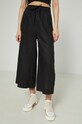 Spodnie lniane damskie high waist czarne RS22.SPDA00 czarny RS22
