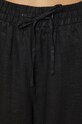 Spodnie lniane damskie high waist czarne czarny RS22.SPDA00
