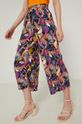 Spodnie damskie high waist multicolor multicolor