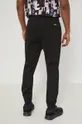 Spodnie męskie gładkie czarne 98 % Bawełna, 2 % Elastan