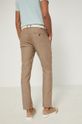 Spodnie lniane męskie w fasonie chinos brązowe Podszewka: 100 % Bawełna, Materiał zasadniczy: 45 % Bawełna, 55 % Len