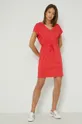 Bavlnené šaty dámska Commercial červená