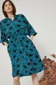 turkusowy Sukienka rozkloszowana wzorzysta by Jakub Zasada zielona