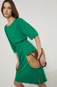 Βαμβακερό φόρεμα Medicine πράσινο