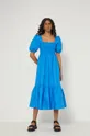 Βαμβακερό φόρεμα Medicine μπλε