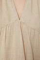 Sukienka lniana damska oversize beżowa RS22.SUD704 beżowy