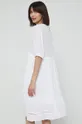Sukienka rozkloszowana biała 100 % Wiskoza