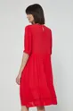 Sukienka rozkloszowana czerwona 100 % Wiskoza