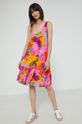 Sukienka rozkloszowana wzorzysta multicolor multicolor