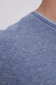 Sweter bawełniany męski niebieski Męski
