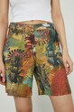 Szorty damskie z domieszką lnu multicolor multicolor RS22.SZDA10