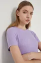 lawendowy T-shirt damski różowy
