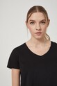 Bavlnené tričko dámske Basic čierna RS22.TSD022