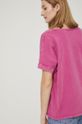T-shirt bawełniany gładki różowy 100 % Bawełna