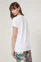 T-shirt damski gładki biały 96 % Bawełna, 4 % Elastan