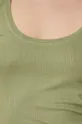 T-shirt damski prążkowany zielony Damski