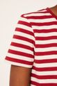 T-shirt bawełniany damski w pasy czerwony Damski