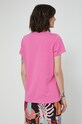Odzież T-shirt bawełniany damski gładki z domieszką elastanu różowy RS22.TSD0C3 różowy