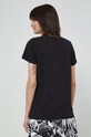 Odzież T-shirt bawełniany damski gładki z domieszką elastanu czarny RS22.TSD0C3 czarny