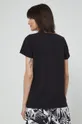 T-shirt bawełniany damski gładki z domieszką elastanu czarny 96 % Bawełna, 4 % Elastan