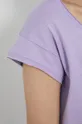 T-shirt bawełniany damski gładki fioletowy Damski