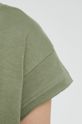 T-shirt bawełniany damski gładki zielony Damski