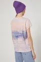 T-shirt bawełniany Eviva L'arte damski wzorzysty różowy 100 % Bawełna