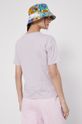 T-shirt bawełniany Eviva L'arte damski z nadrukiem fioletowy 100 % Bawełna
