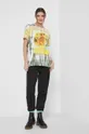 T-shirt bawełniany Eviva L'arte damski z nadrukiem multicolor multicolor
