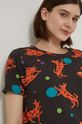 T-shirt bawełniany wzorzysty damski by Jakub Zasada szary szary