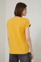 T-shirt bawełniany damski z nadrukiem by Jakub Zasada żółty 100 % Bawełna