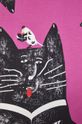 T-shirt bawełniany damski z nadrukiem by Jakub Zasada różowy