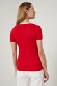T-shirt damski gładki czerwony 48 % Bawełna, 4 % Elastan, 48 % Wiskoza